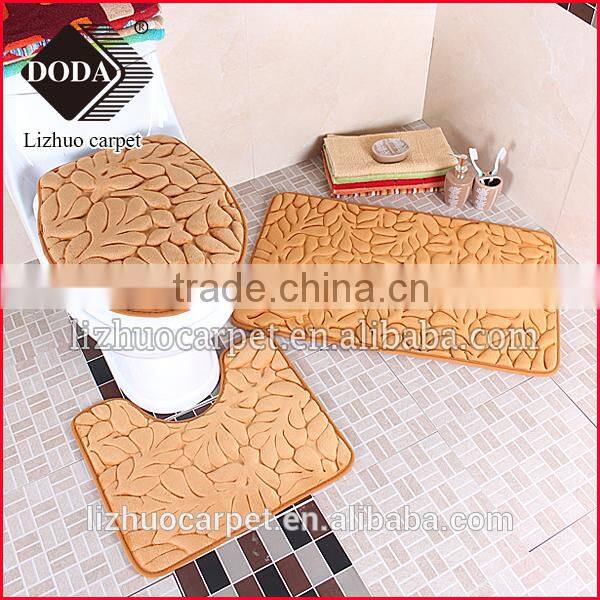 100%polyester nonslip pvc backing decorative bath rugs