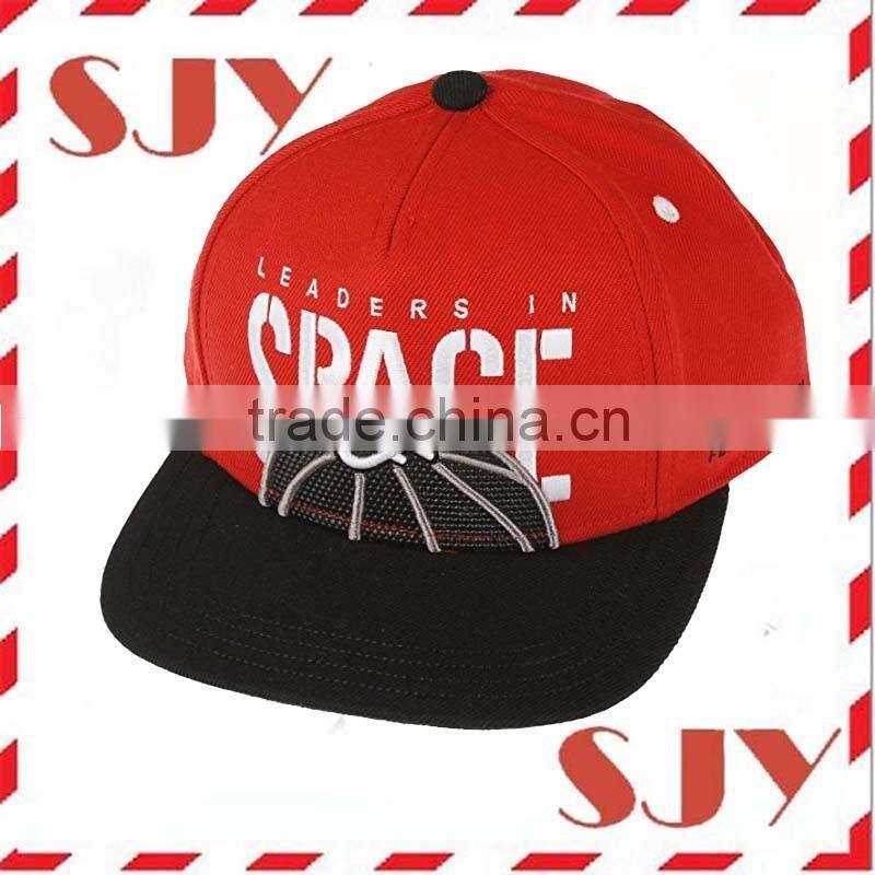 Two Tone Custom 3D Embroidrey Flat Brim Fitty Snapback Cap