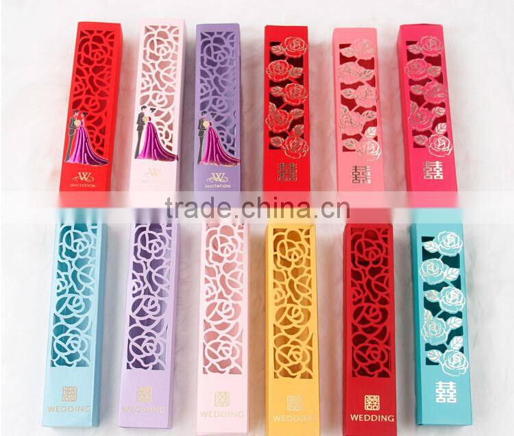 Hot sale laser cut party gift boxes personalized wedding favor boxes