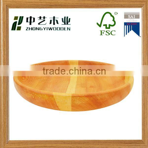 Antique design acacia hardwood natural bamboo wood salad bowl wholesale