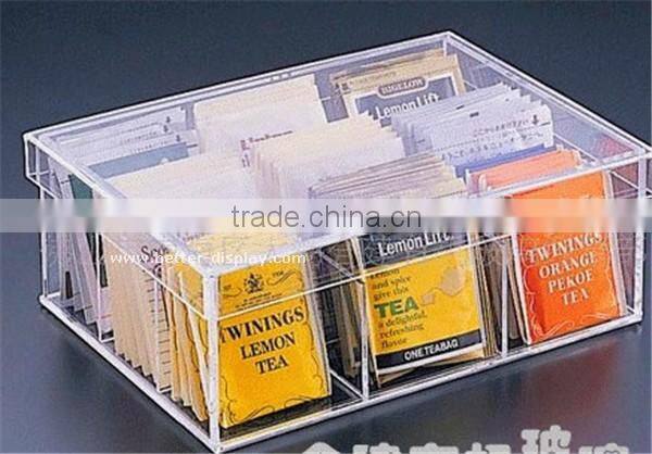 wholesale acrylic tea bag holder/tea bag storage box