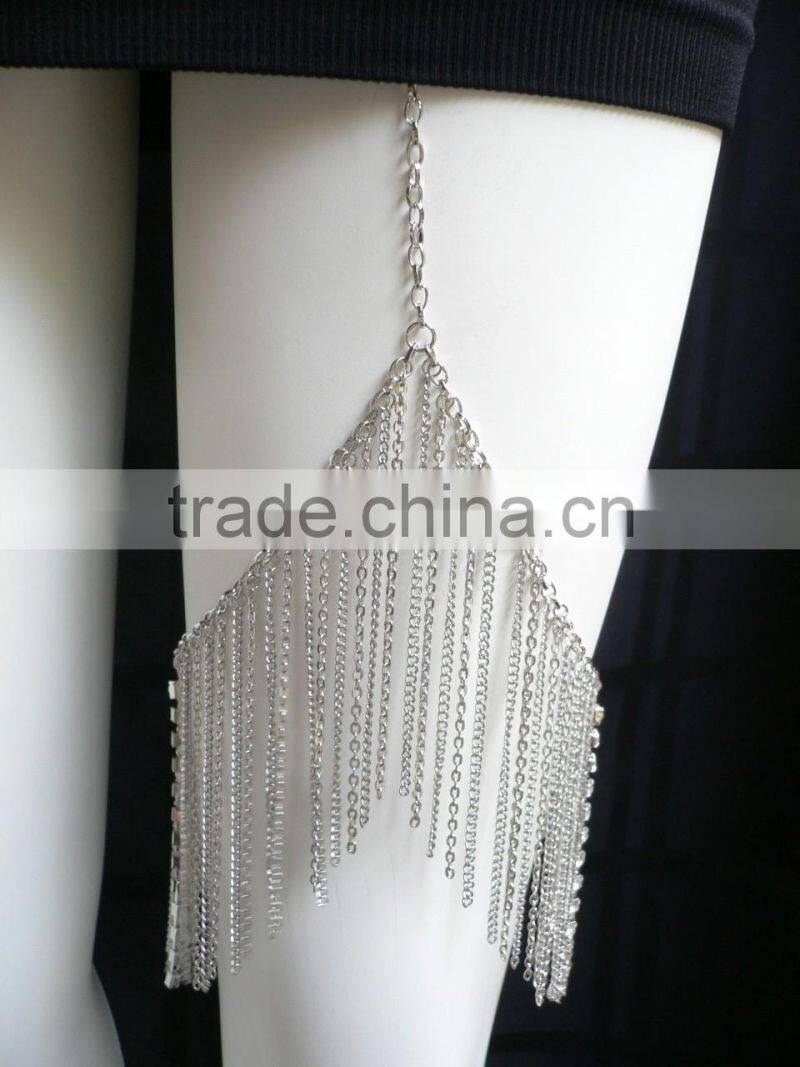 Jewelry gold sexy tassels leg chain