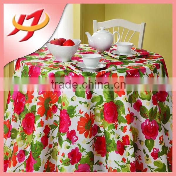 Custom printed hotel and restaurant textiles polyester waterproof cloth table cloths