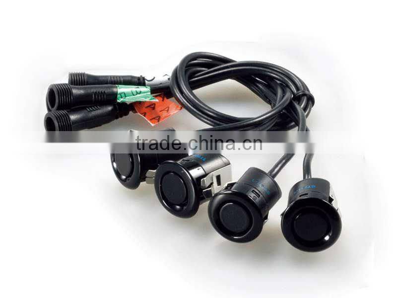 Car parking sensor PTS with blue LCD display with carbon fiber panel & precise detection up to 0.01m