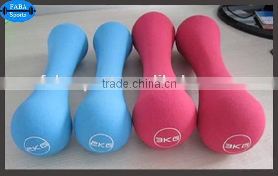 Gym fitness womens bone vinyl dipping neoprene dumbbell