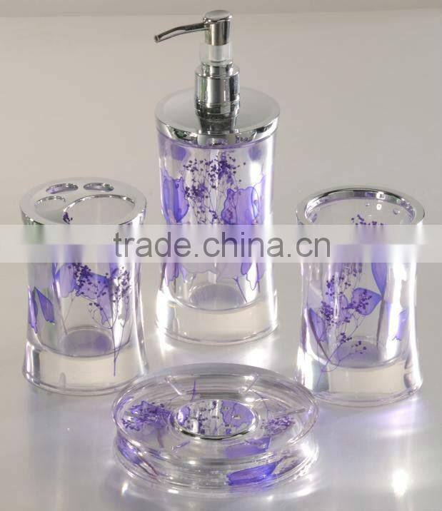 furniture/shelf/acrylic bathroom accessory set-y130966/toothpaste&tooth glass holder/soapbox