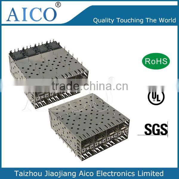 Free Shipping Right Angle connector SFP Receptacle with Cage 2*4