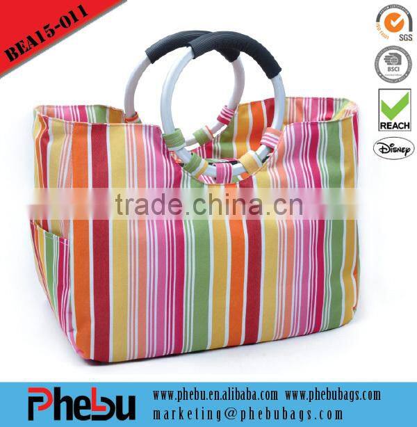 Fashion Satin beach bag with bow-tie for gift