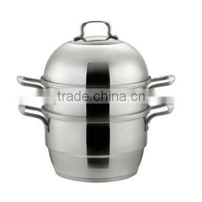 SS steamed soup pot with bakelite handle