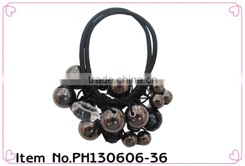 elastic hair ties with balls for women