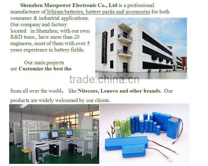 Factory price 37v 20 pieces 18650 battery cell rechargeable lithium battery pack