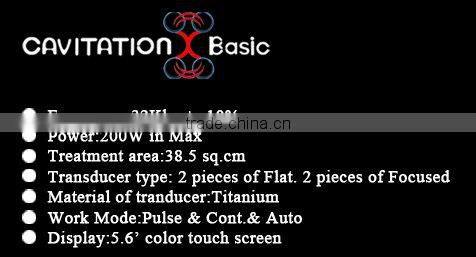 Cavitation Ultrasound Low Frequency Wave Generator Beauty Equipment