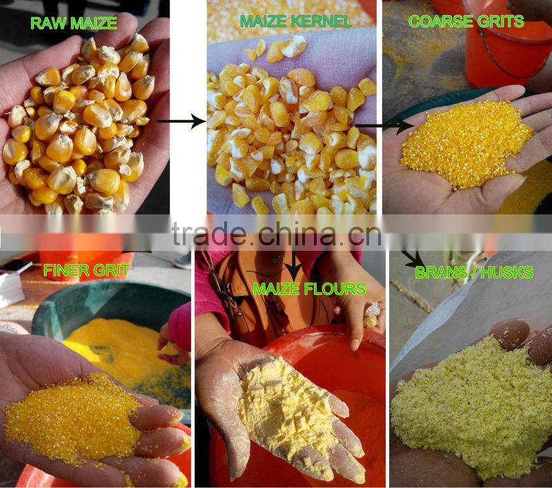 2017 Small Capacity Corn Grits Making Machine Corn Flour Milling