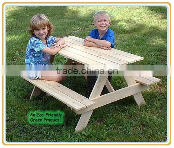 High Quality Outdoor Kids Children Wooden Picnic Table