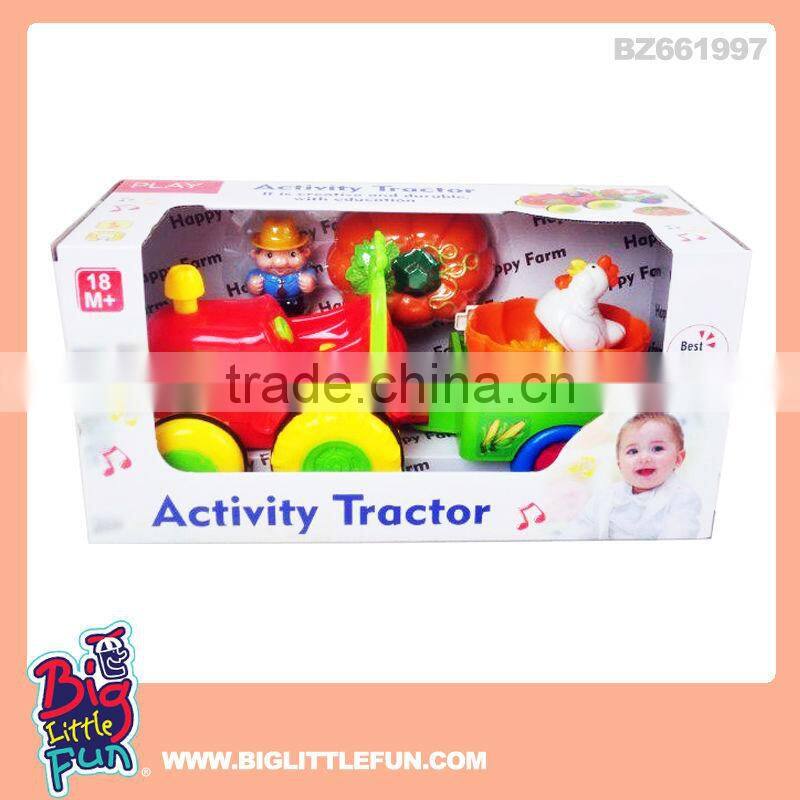 Battery operated toy excavator mini digger kid toys with light and music