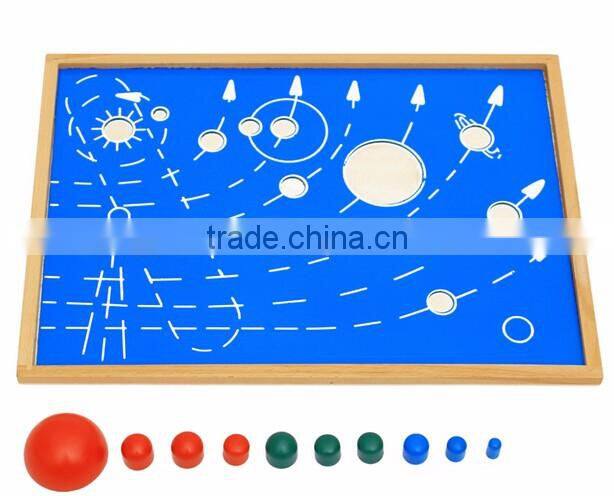 Wooden Baby Toy Montessori Puzzle Map Nine Stars in Solar System