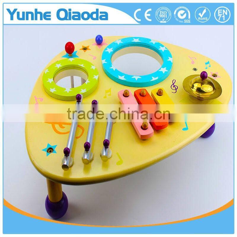 wooden musical toys percussion instruments two drum table xylophone drum symbol Noisy /educational wooden toy/