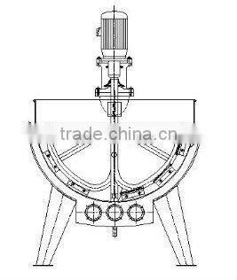 300L tilting cooking pan stainless steel cooking pan