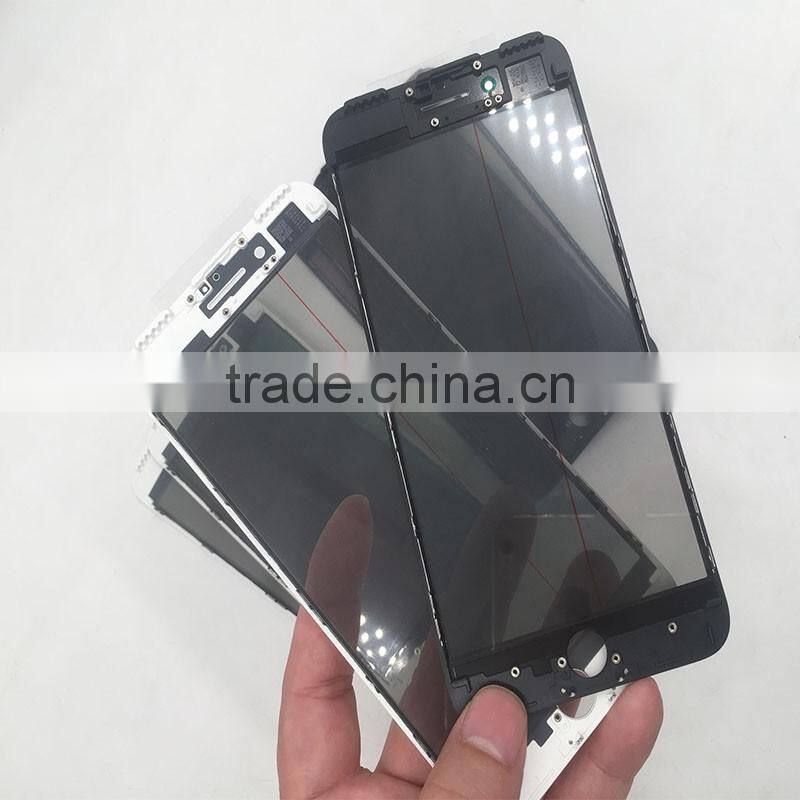 Glass Lens +Frame +oca Film+Polarizer Film for iphone 7 for 7plus glass with oca film wth bezel for refurbish lcd assemlby