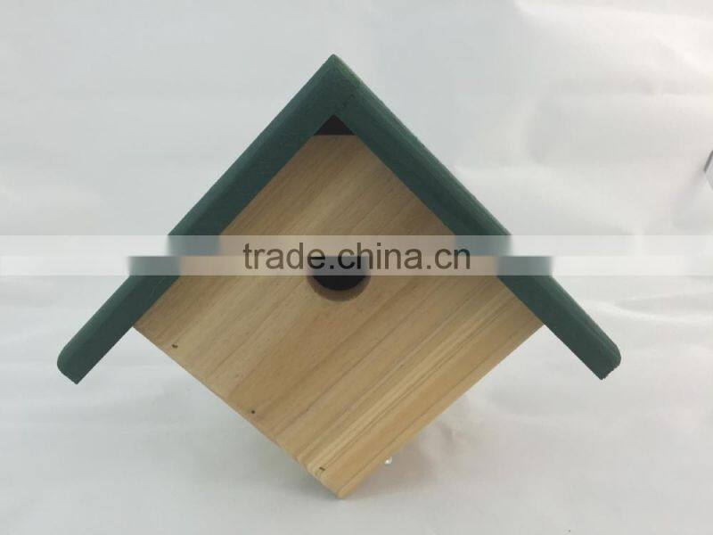 OEM natural color Wooden bird house for manufacturer wholesale