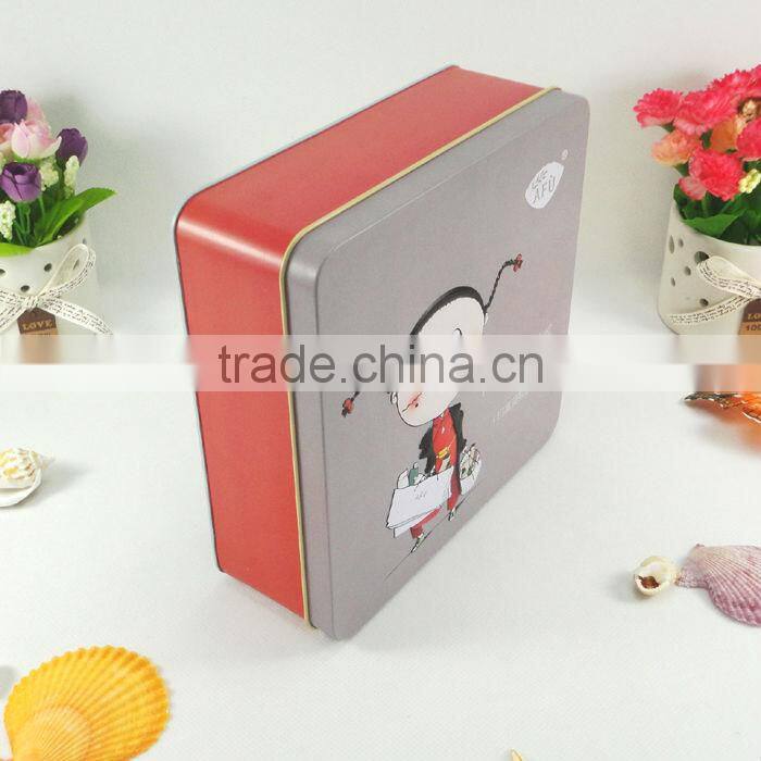 square tin box with window