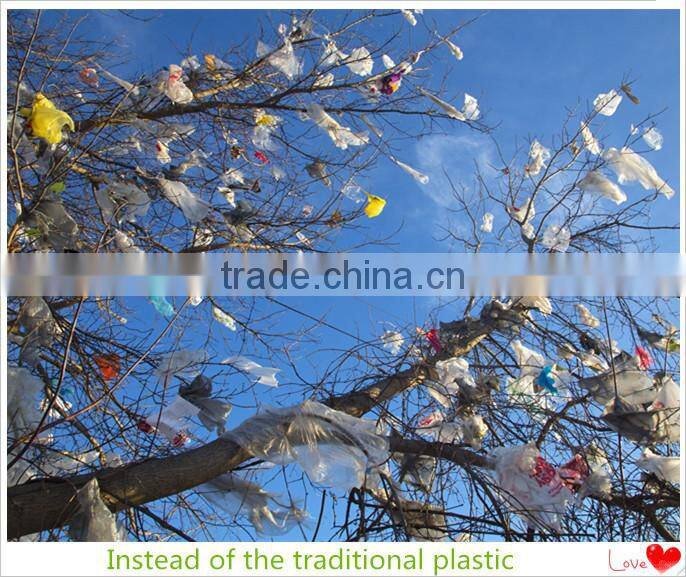 100% biodegradable PLA+PBAT plastic shopping bags for sale