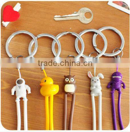 Popular animal rubber keychain,silicone keying