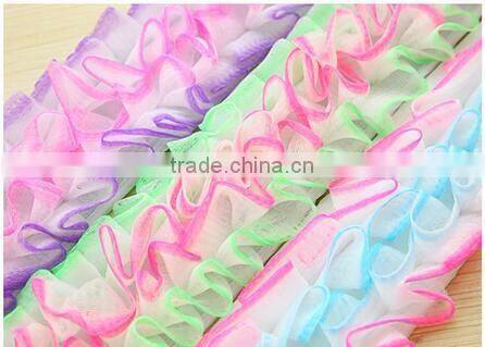 cy300 Double Side Beauty Back Skin Bath Flower Wash Cloth Shower Towel