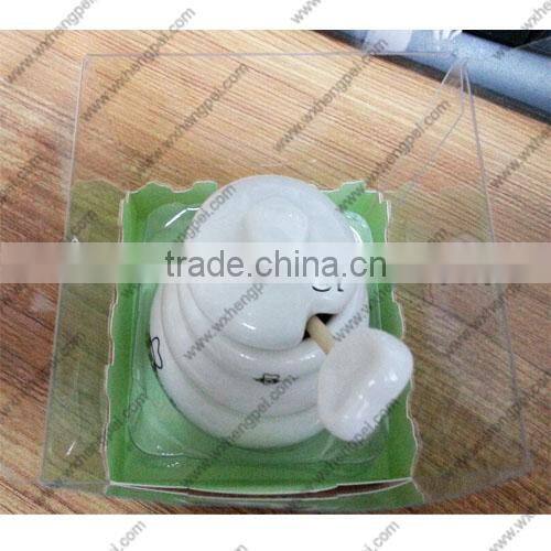 wedding gift White ceramic honey bee cute seasoning box