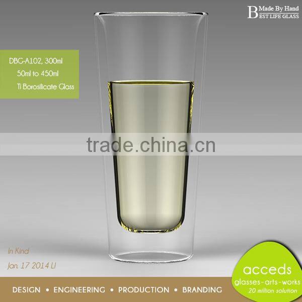 OEM/ODM Handmade Pyrex Thin Drinking Glass
