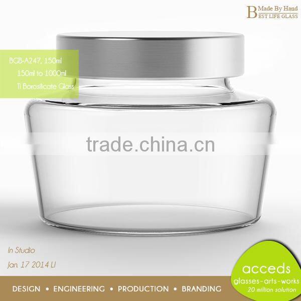 Handmade Shaped Unique Candy Glass Jar 750ml