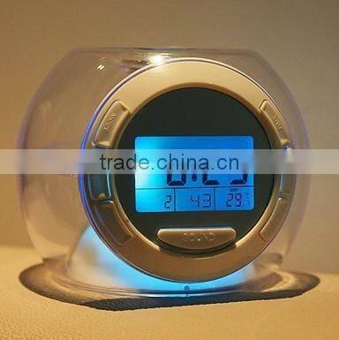 7color changing LCD clock/ Temperature detection clock/music alarm clock
