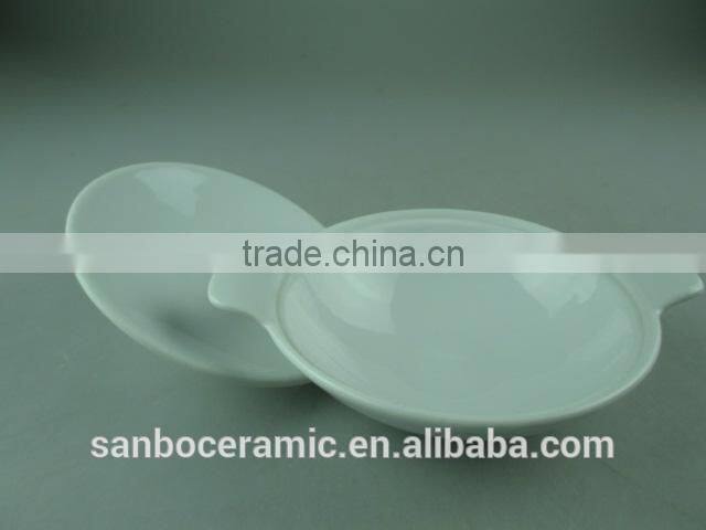 AB Grade porcelain stock White Ceramic Cookware Pot with lid , Ceramic Stew Pot, Round small turren