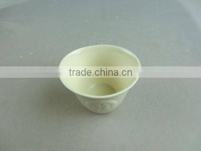 Chinese porcelain bowl with embossment