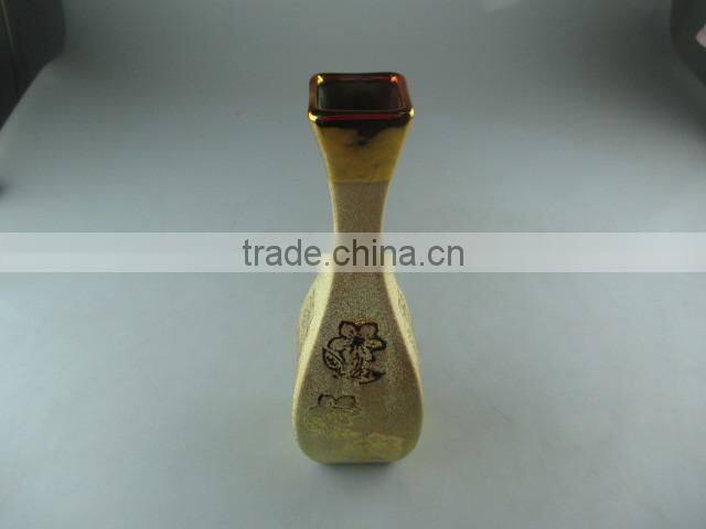 mordern design golden porcelain vase