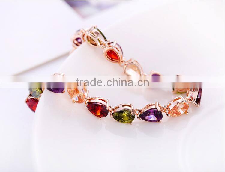 Wholesale Stock Small Order Fashion Colorful Raindrops Bracelet