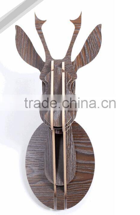 Cute modern style DIY small deer head christmas animal wall hanging decorations expand furniture