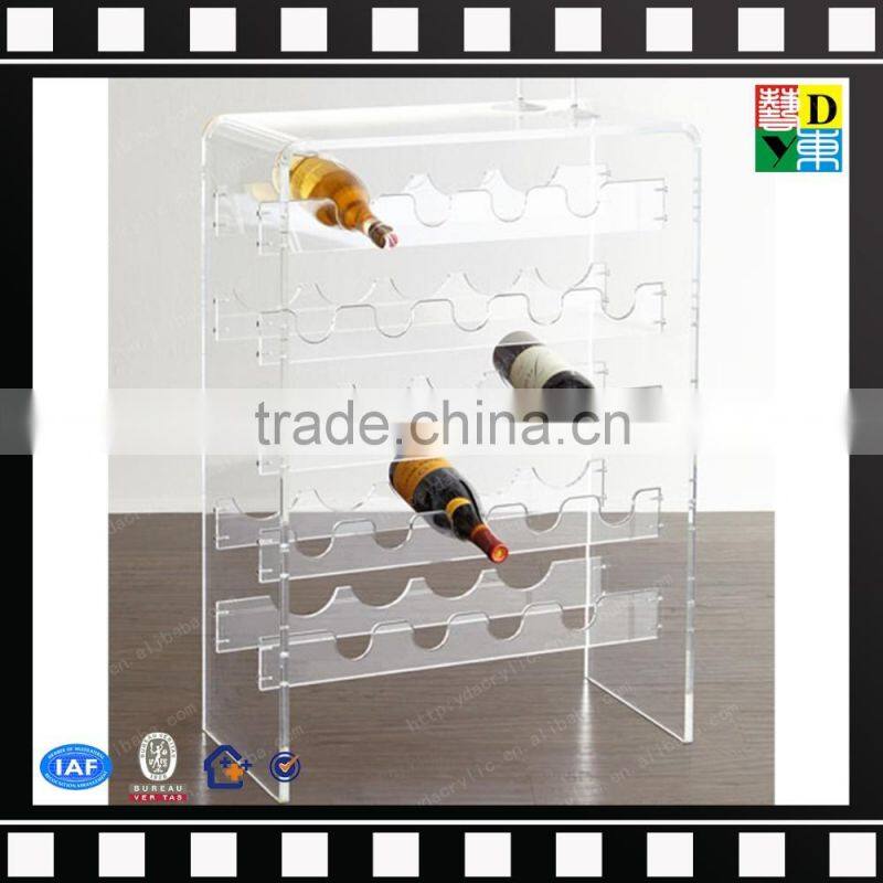 custom design acrylic wine display home use plexiglass acrylic bottle display hotel use PMMA lucite acrylic wine display wall