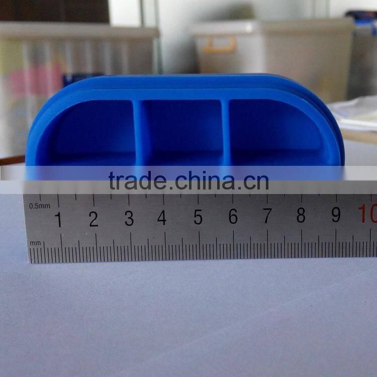 New fashion Eco-friendly silicone medical six-compartment pill cases/Medical storage silicone pill cases