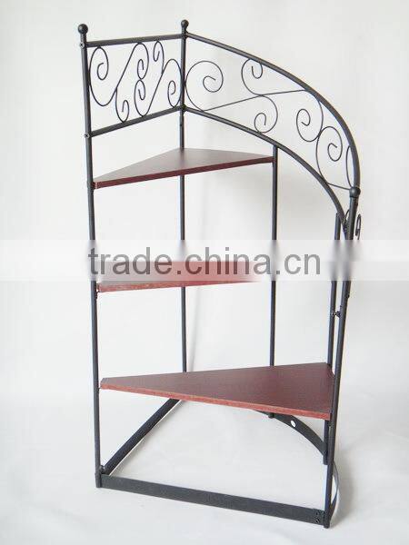 New Design 3 steps Metal Winding Staircase wrought iron plant stands