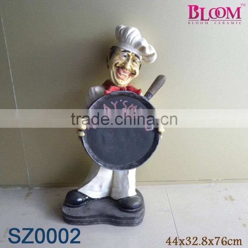 Unique home decorative polyresin chef craft