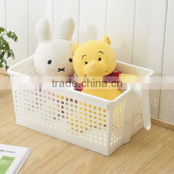 Bathroom With Handle Plastic Storage Basket