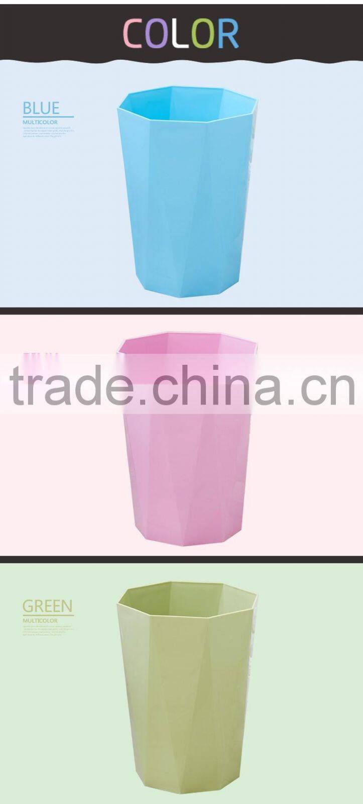 New design plastic trash bin, Plastic PP Decorative Round Trash Bin Waste Bin for Household