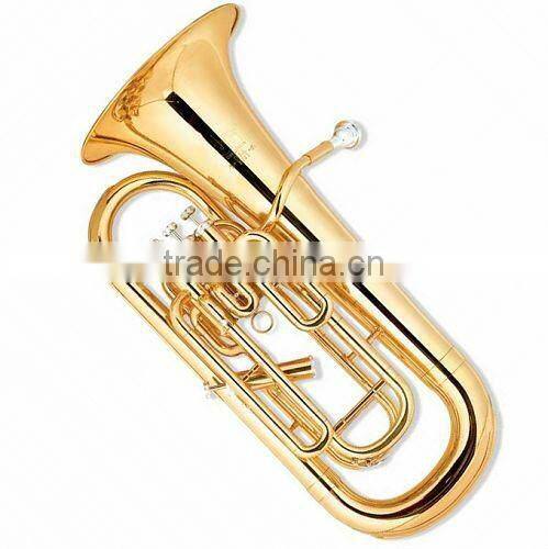 Gold lacquer cupronickel silde 4 -key piston valve Euphonium