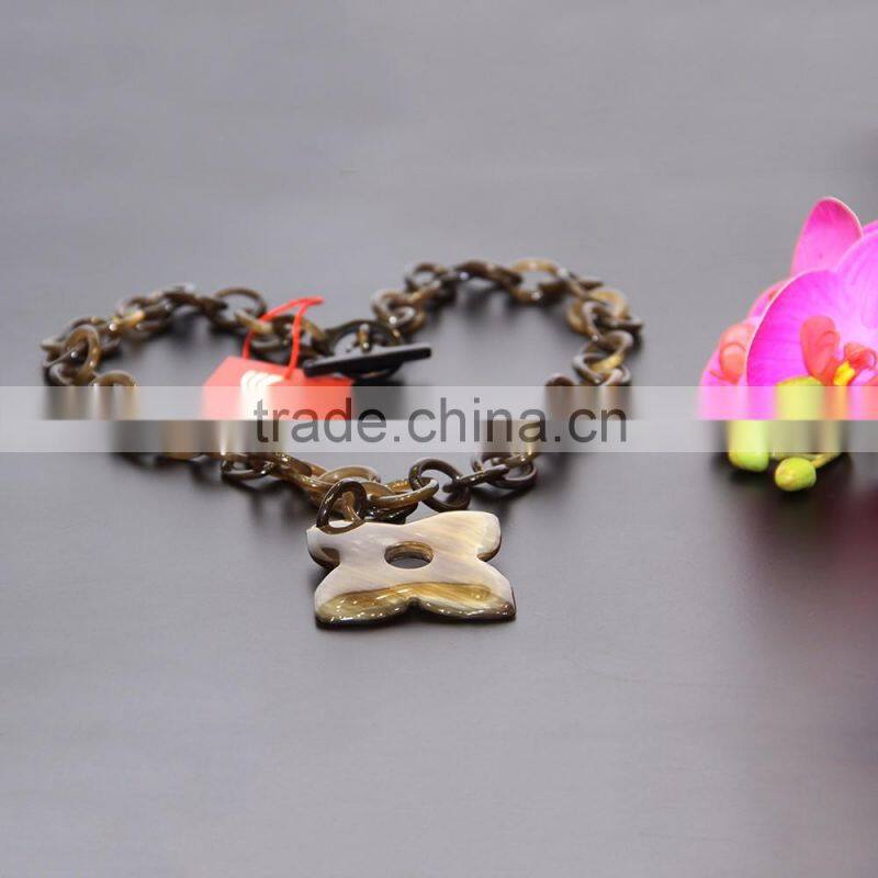 100% buffalo horn necklace, unique jewelry for girl