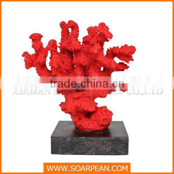 Wholesale resin artificial natural red coral for window display supplies