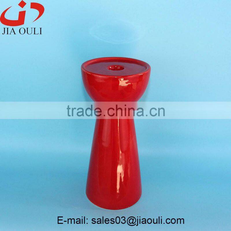 Popular sales candle stand wedding table centerpieces, ceramic tealight holder