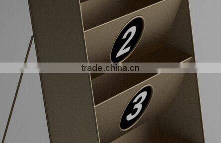 Wholesale 4 layer office newspaper book holder metal magazine rack