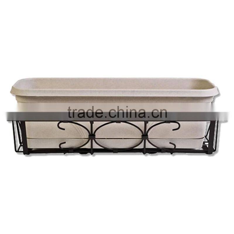 2016 Rural style guard rail ang balcony usage metal flower pot holder