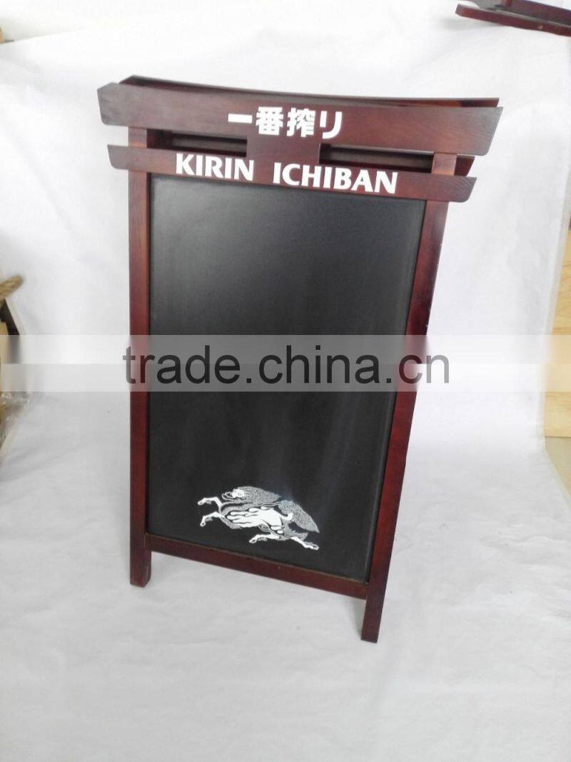 hot selling wooden standing menu chalkboard